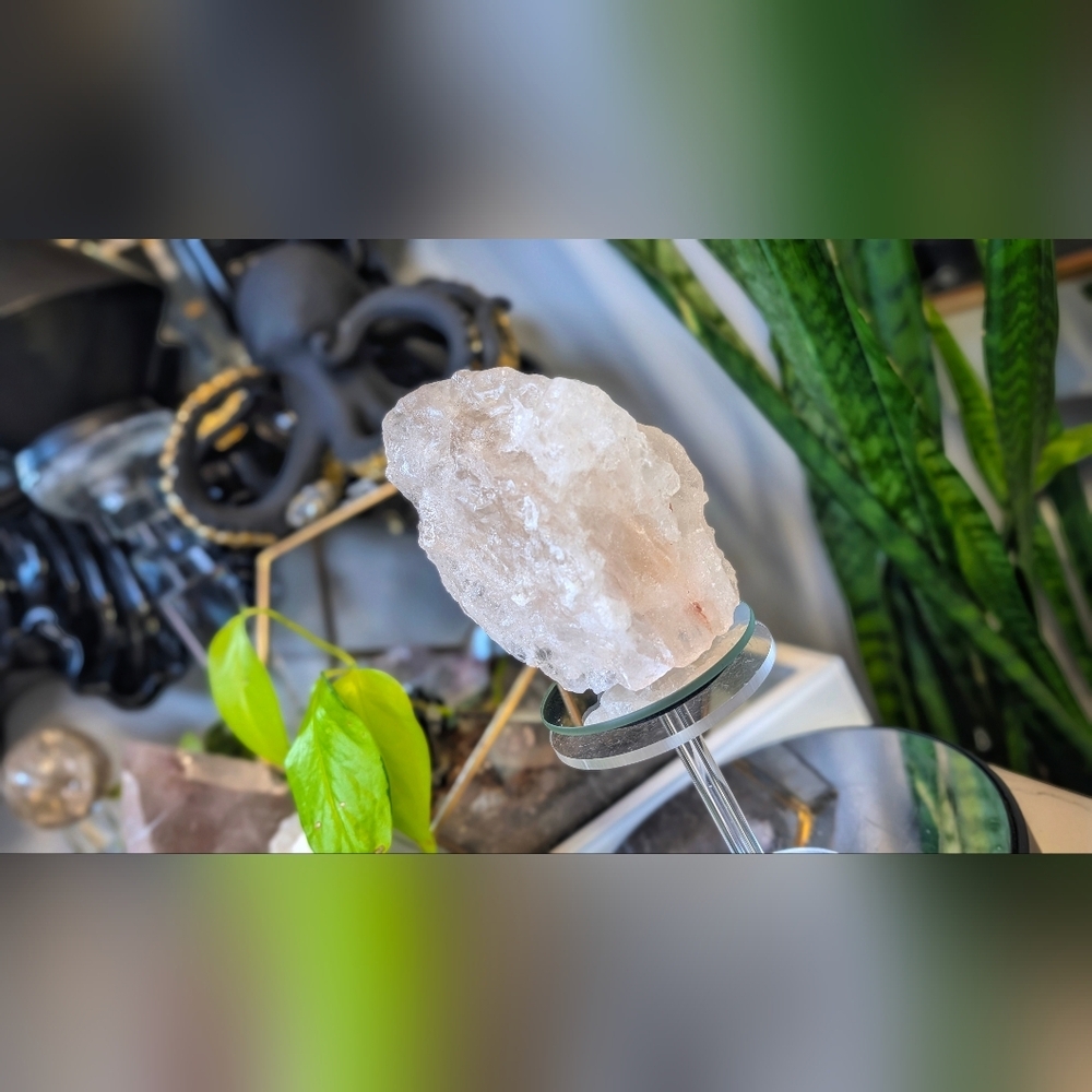 Rare Peach Halite Crystal Cluster